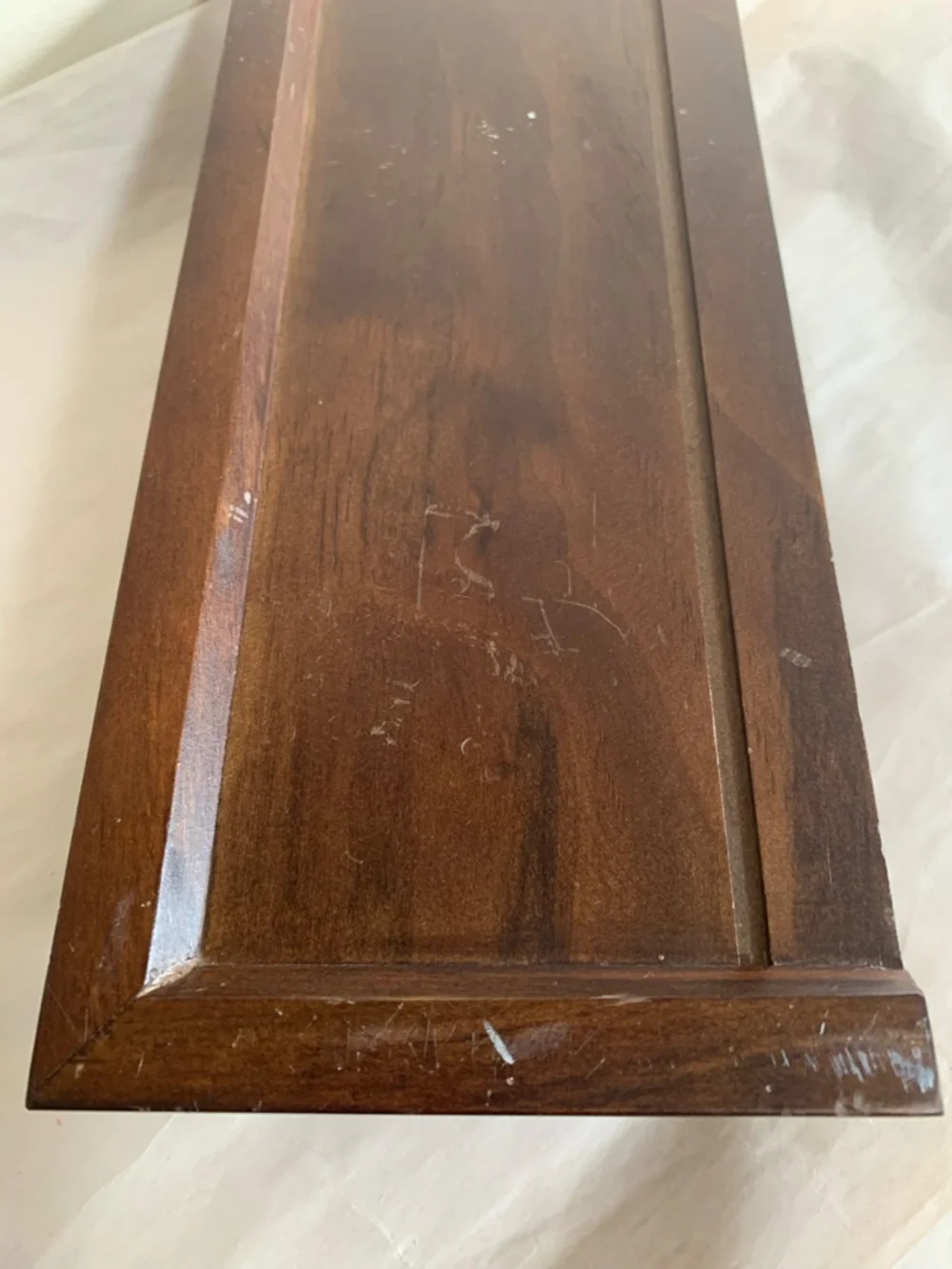 Traditional Floating Shelf Ledge Wood Brown Crown Molding Primitive Display 12”